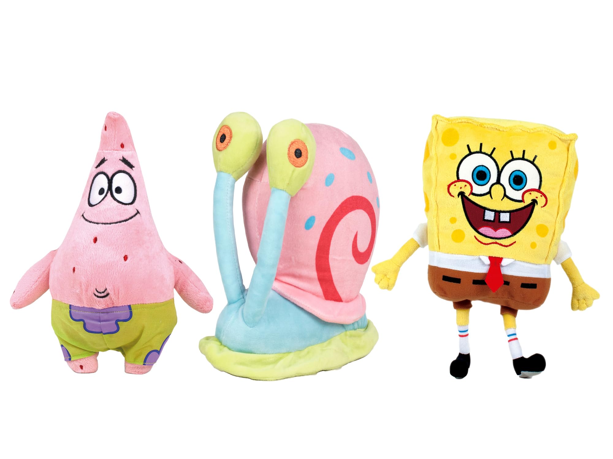 Spongebob - Pack 3 Plush toy Bob (18cm) + Patrick (22cm) + Gary (13cm) - Quality super soft
