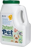 Zorbent Pet Accident Cleanup: Pet-Safe Odor Remover Absorbs 1 Gallon Urine, Vomit, Poop on Tile, Hardwood, Carpet - 5 Quart Natural Powder