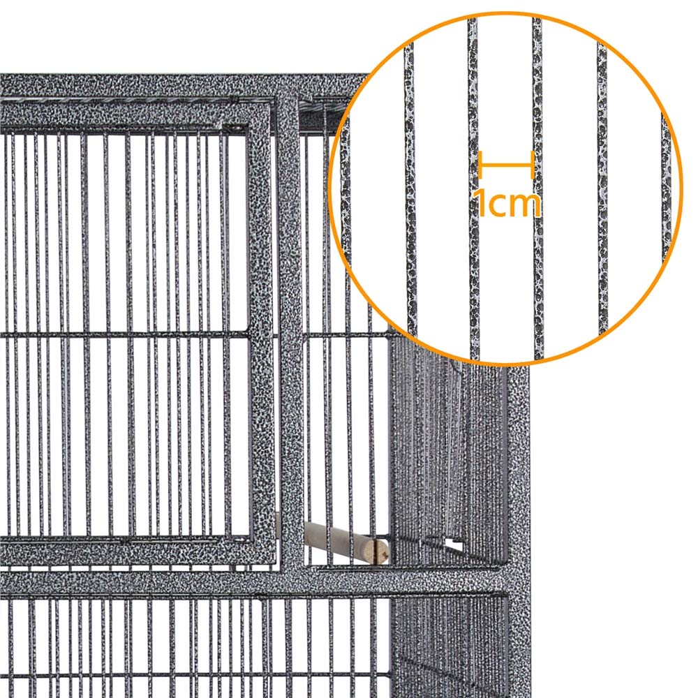 Yaheetech Jaula Cría para Pájaros Canarios Periquitos Jaula Grande con Soporte Ruedas