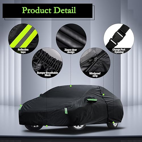 Miniatura 17 de Migaven - Funda de automóvil impermeable para todo tipo de clima, funda exterior completa para automóviles, protección contra la lluvia, sol