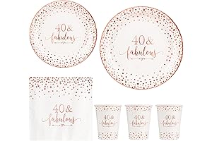 Sparkling & Chic 40th Birthday Decorations for Women in Rose Gold