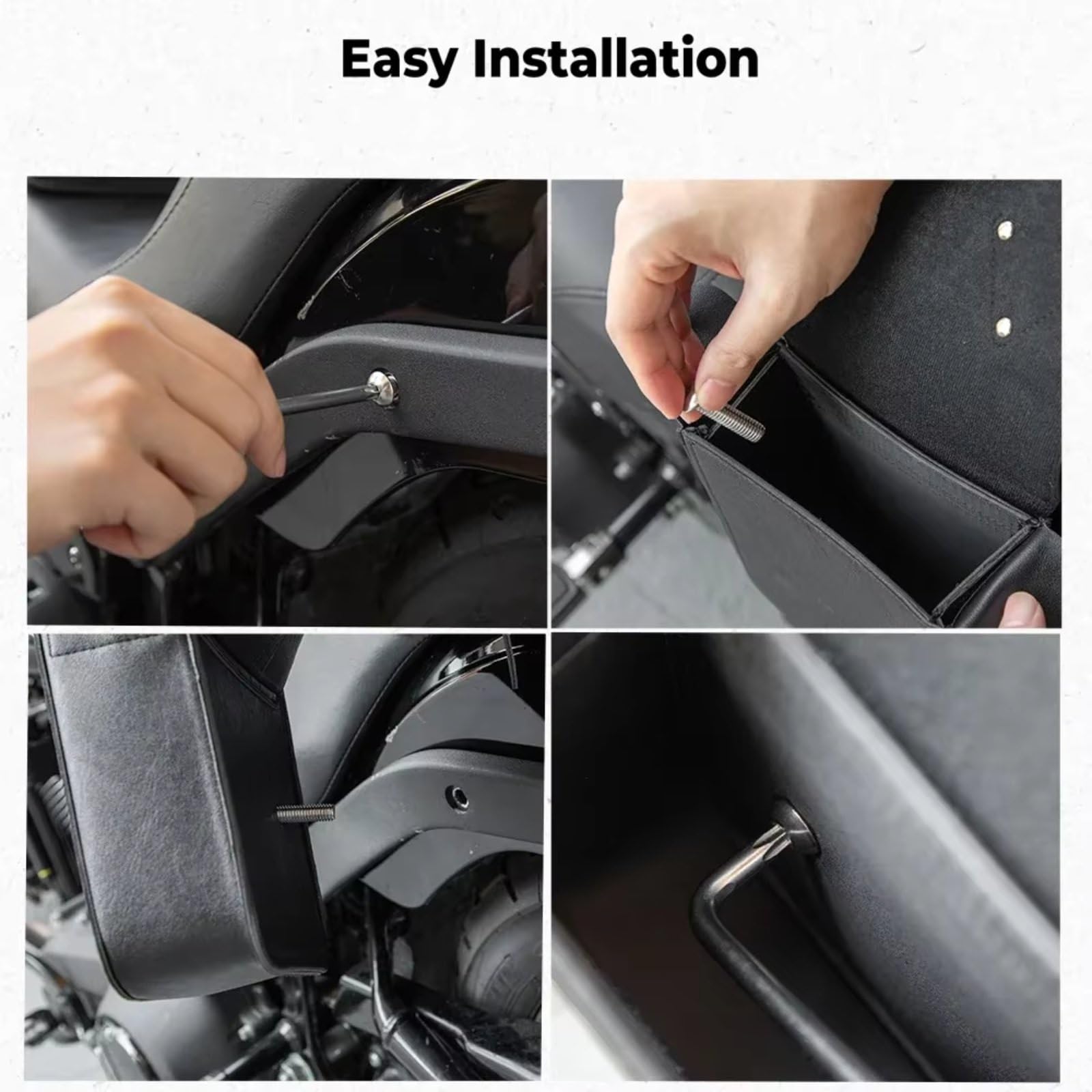 Motorradtasche Für Sportster 883 1200 Motorradtasche Motorrad-Satteltasche wasserdichte Seitentasche Rechteckige PU-Satteltasche Werkzeugaufbewahrungs-Packtasche