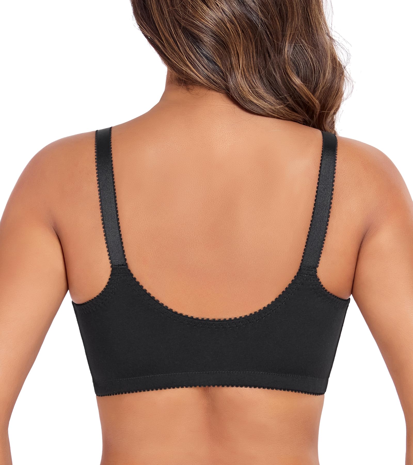 DotVol Femmes Front Fermeture Coton sans Fil sans Doublure Confort Tous Les Jours Soutien-Gorge