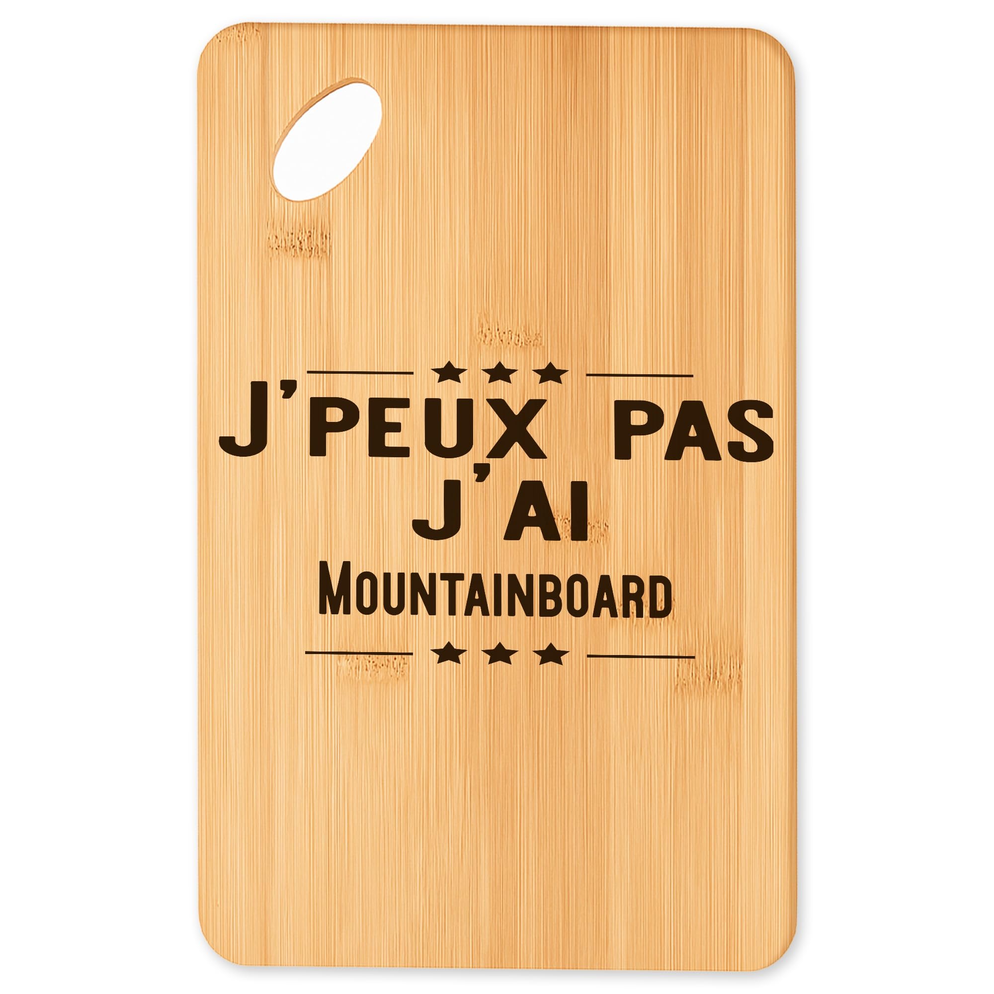 Planche à découper Mountainboard en bois de bambou durable au design soigné