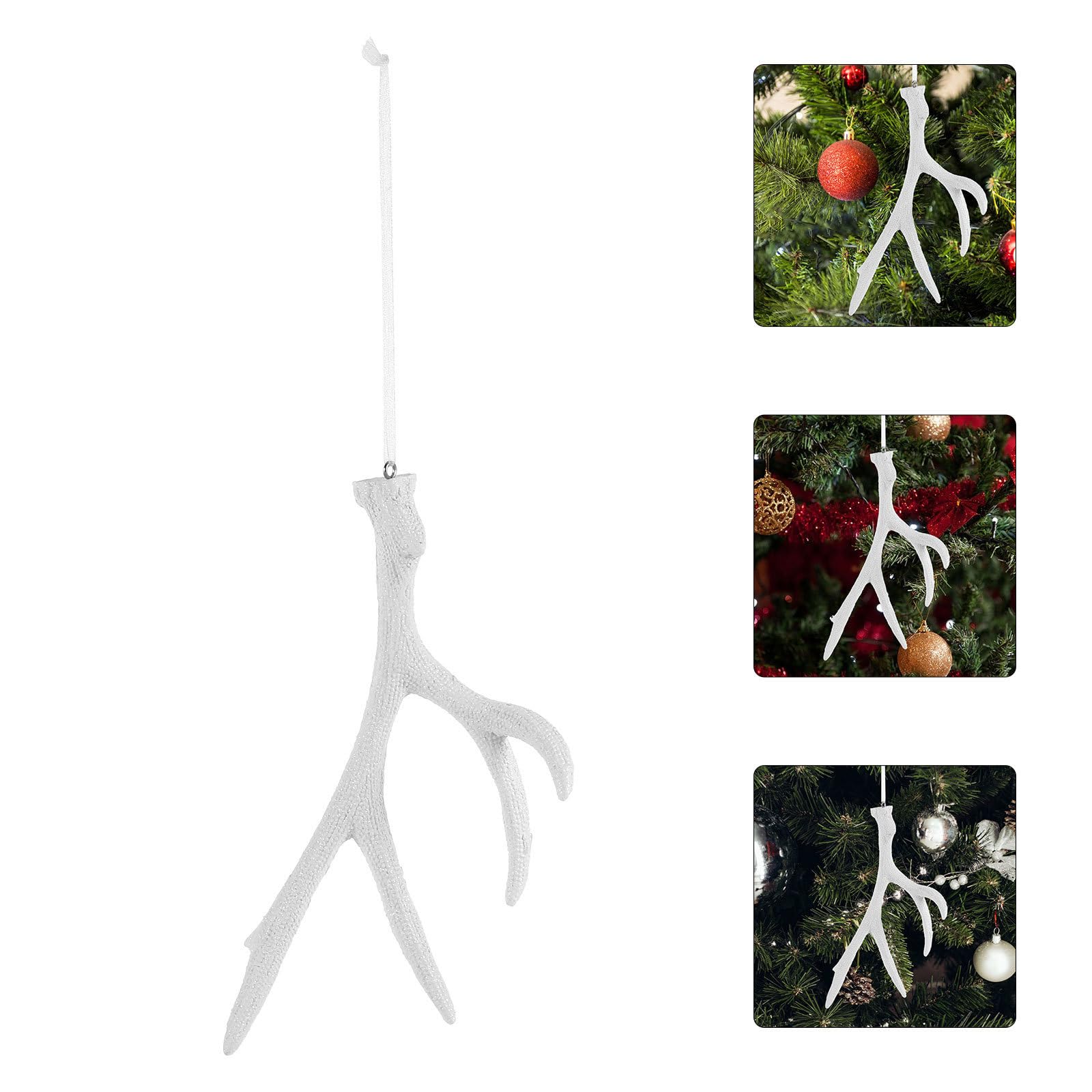 Toyvian 5 Piezas Colgante Navideño de Asta de Resina para Árbol de Navidad