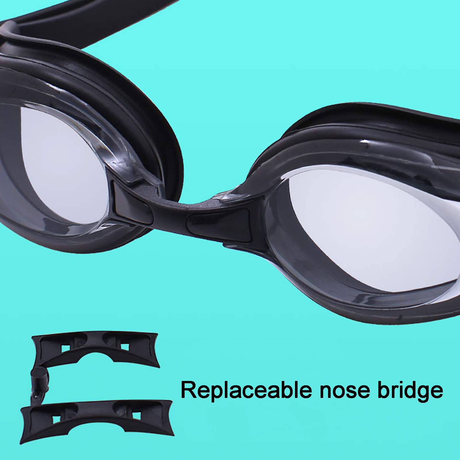 Anti Fog Swimming Goggles HD Wide View Swim Goggles With Big Frame, UV
