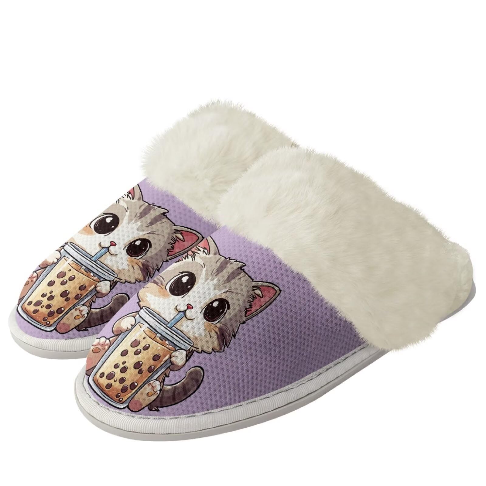 Coloranimal Fuzzy Slippers House Shoes for Women Comfy Warm Slippers with Soft Plush Fashion Bedroom Shoes Womens Slippers