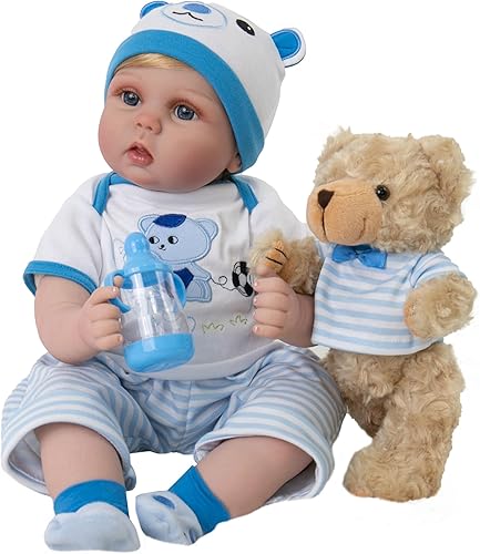 Muñeca Reborn Baby  Muñeca Reborn realista de 22 pulgadas, muñeca de bebé recién nacido de piel suave, muñecas Reborn realistas con juego de