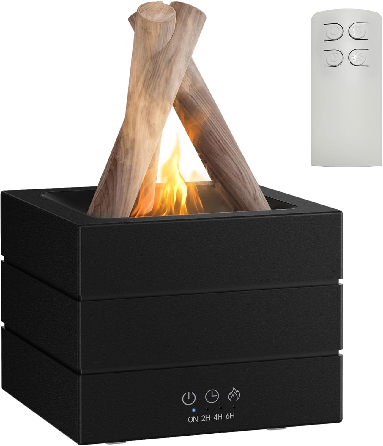 Bonfire Aromatherapy Essential Oil Diffuser, Campfire Flame Fire Diffuser with 8-Color Light, 280ml Cool Mist Humidifier for Bedroom, Home, Office, Yoga, Spa, Gift