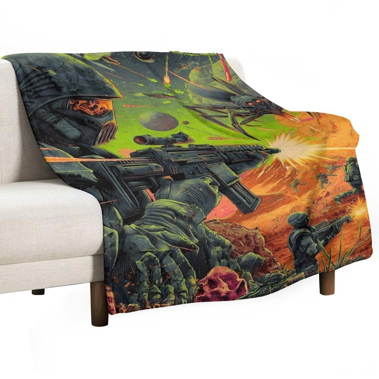 YHGSREUOH The Zerg Invasion (3) Flannel Blankets Fleece Soft Throw Lightweight Plush Gifts for Couch, Bed, Cozy Sofa Plush, Chair, Lovers 32x48inch(80x120cm)