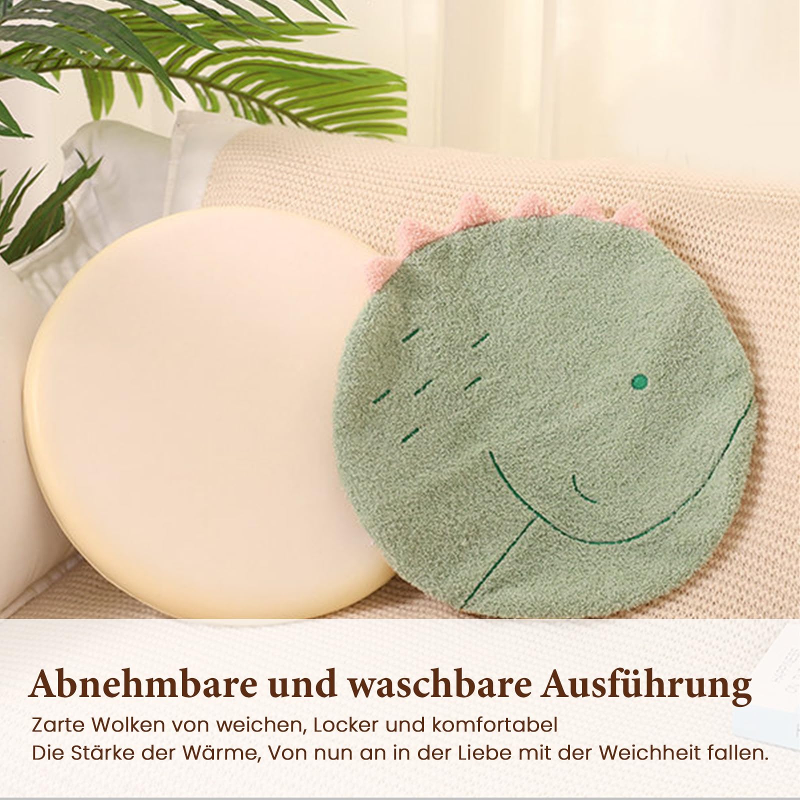 Sarah Duke Cuscino per sedia per bambini, rotondo, in memory foam, per asilo, cameretta dei bambini, decorazione (leone marino)