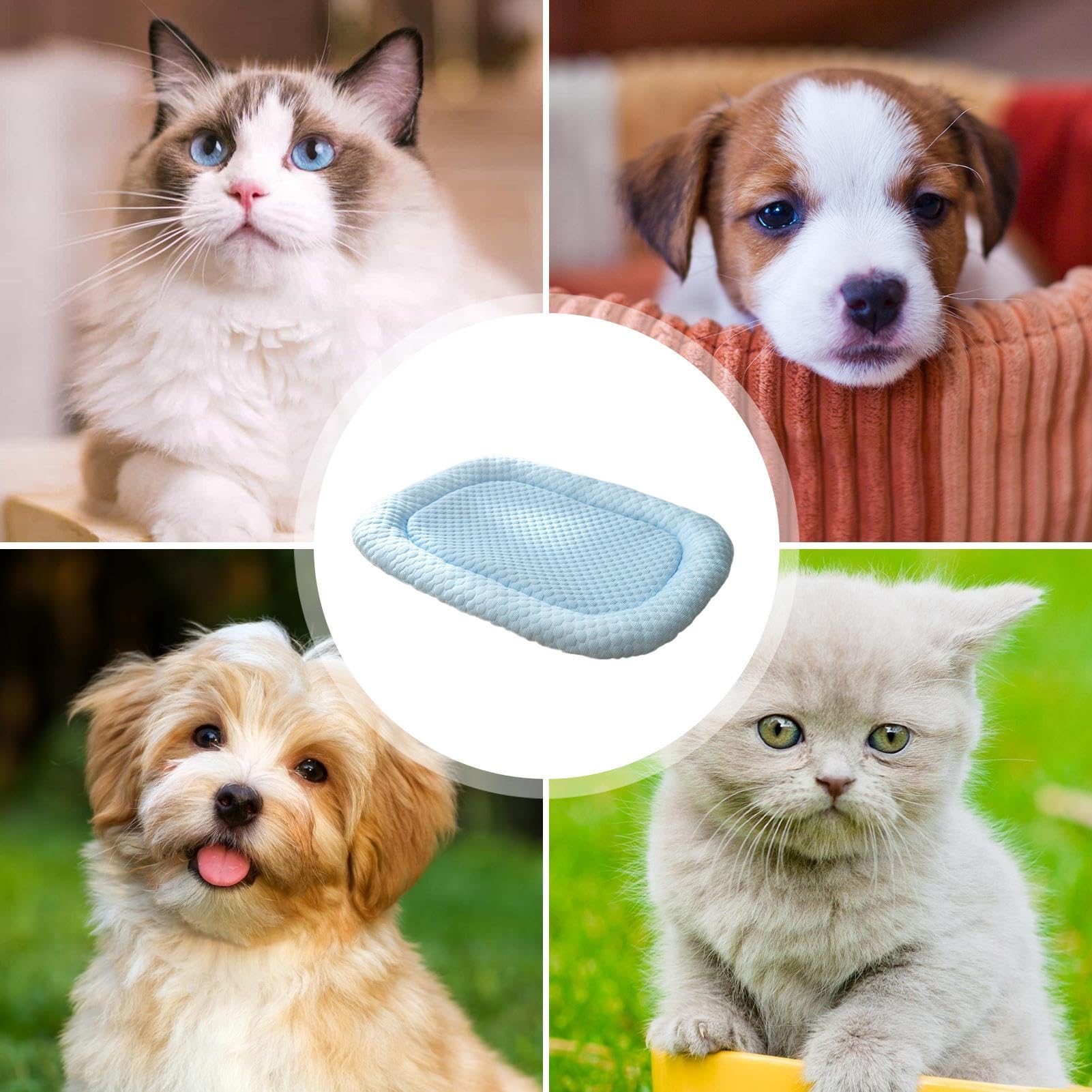 de gato, perros frescos de la alfombra Camas de enfriamiento de perros con | Manta para mascotas resistente a las manchas para días calurosos, y transpirable y cómodo cojín de d