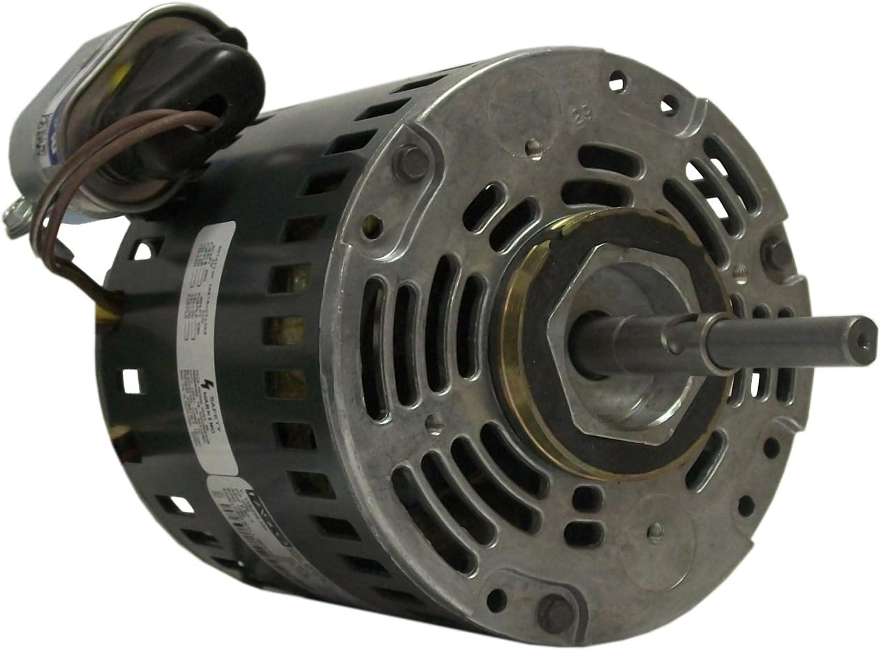 Fasco D487 5.0-Inch Condenser Fan and Heat Pump Motor, 1/10 HP, 115-208-230 Volts, 1550 RPM, 1 Speed, 2.7 Amps, OAO Enclosure, Reversible Rotation, Ball Bearings
