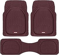 Vista 13 de Motor Trend FlexTough Alfombrillas para Automóviles, Alfombrillas Grises de Plato Profundo para Todo Clima, Alfombrillas Automotrices Impermeables