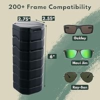 Vista 5 de Funda rígida táctica para lentes de sol, de grado militar, a prueba de golpes y resistente al agua, para exterioresviajes, compatible con Ray-Ban