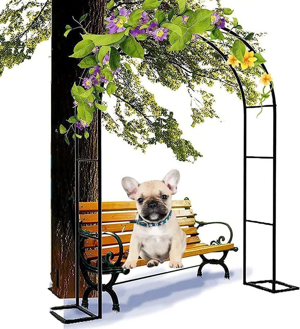 Metal Garden Arbors Wedding Arch Wide 120Cm 140Cm 180Cm 240Cm 350Cm 300Cm Plants Stand Ues for Outdoor Garden Arbor Climbing Plants Wedding Arches Ceremony,Black,Black,W3M*H2.2M