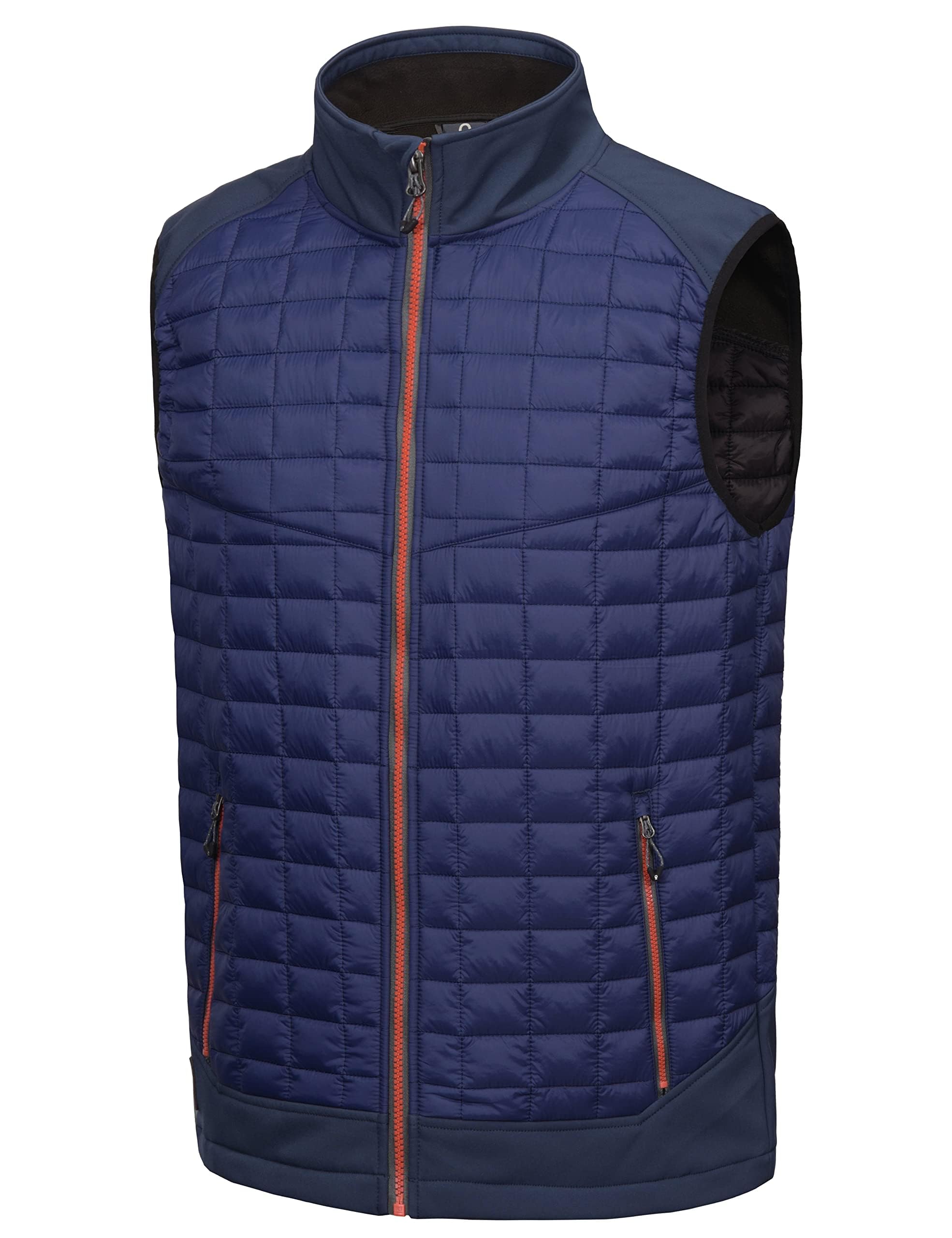 Little Donkey Andy Men’s Lightweight Puffer Vest, Warm Outdoor Sleeveless Jacket for Hiking Travel Running