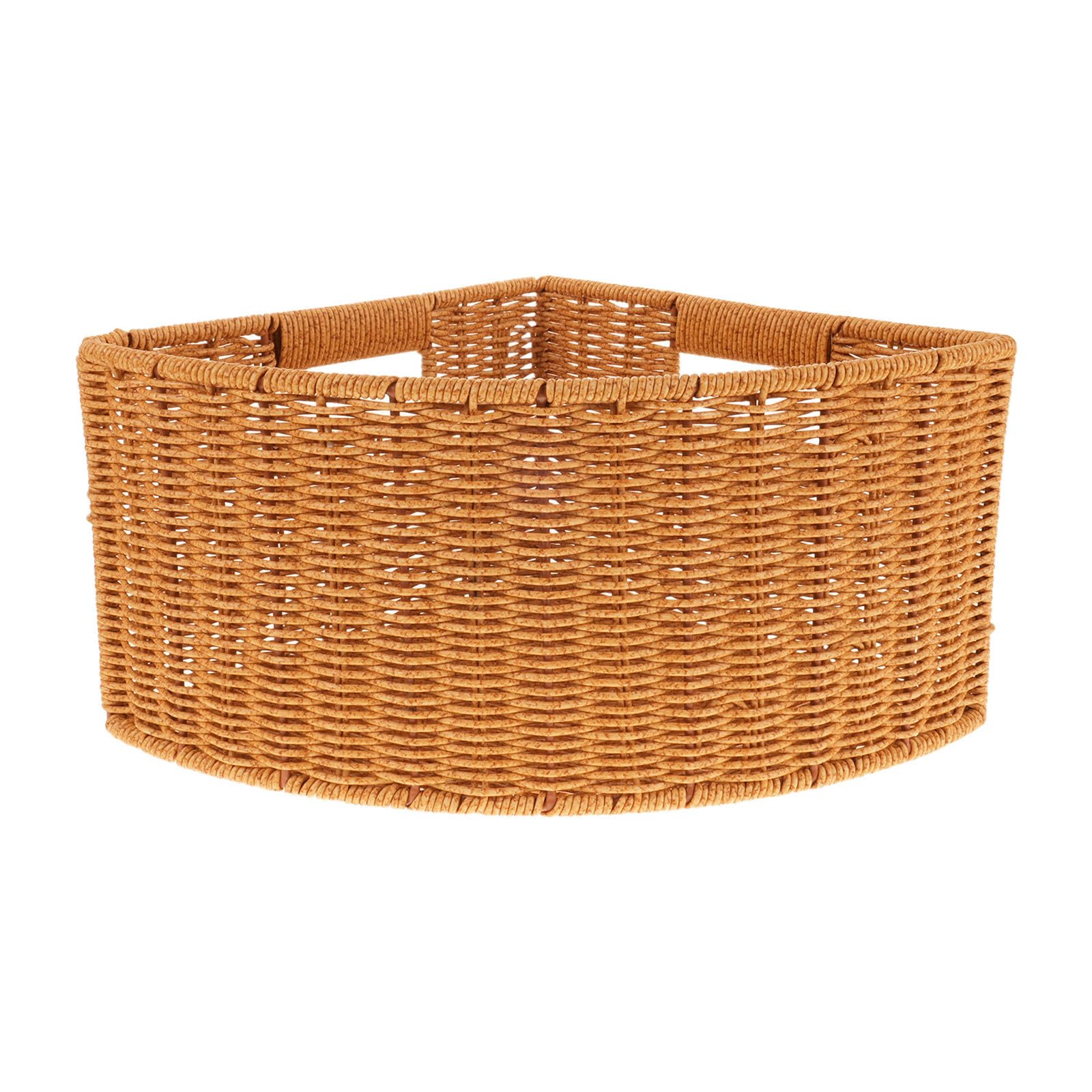 Panier de rangement d'angle triangulaire plastique pour optimiser vos coins