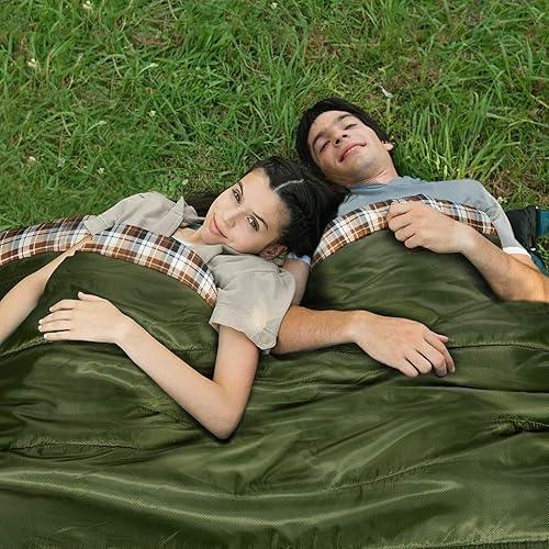 Miniatura 7 de Forceatt Double Sleeping Bag,Lightweight Sleeping Bags for 2 Person Use in 3 Seasons, Water-Repellent Backpacking Sleeping Bag Great for Indoor,