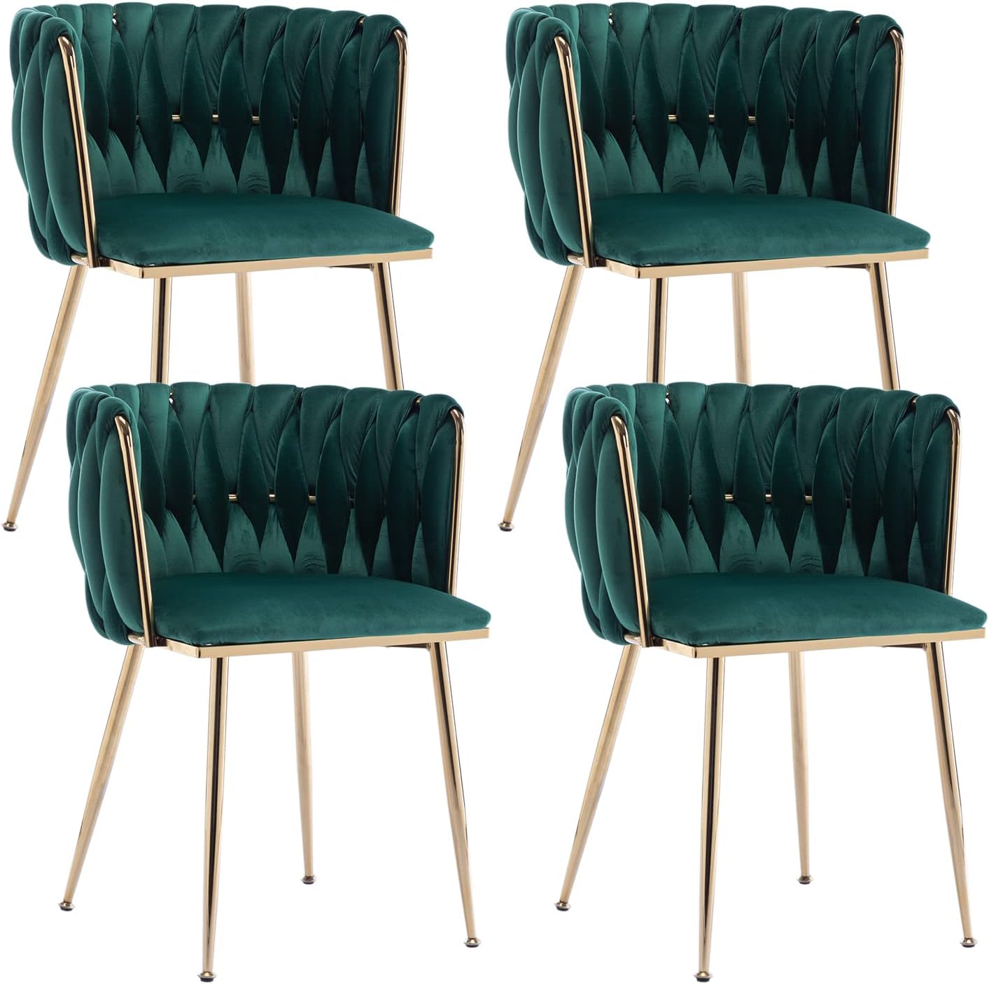 Kiztir Velvet Dining Chairs Set of 4, Modern Dining Chair
