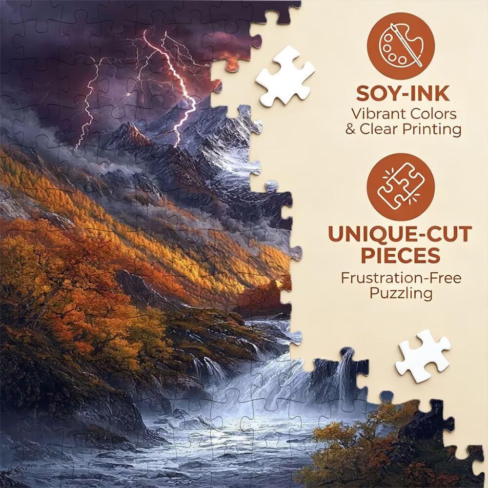 Puzzle 4000 sztuk, krajobraz wodospad puzzle dla dorosłych 4000, drewniane puzzle, klasyczne gry edukacyjne, niemożliwe wyzwanie, rodzina gier, kreatywny prezent DX0YL1-496