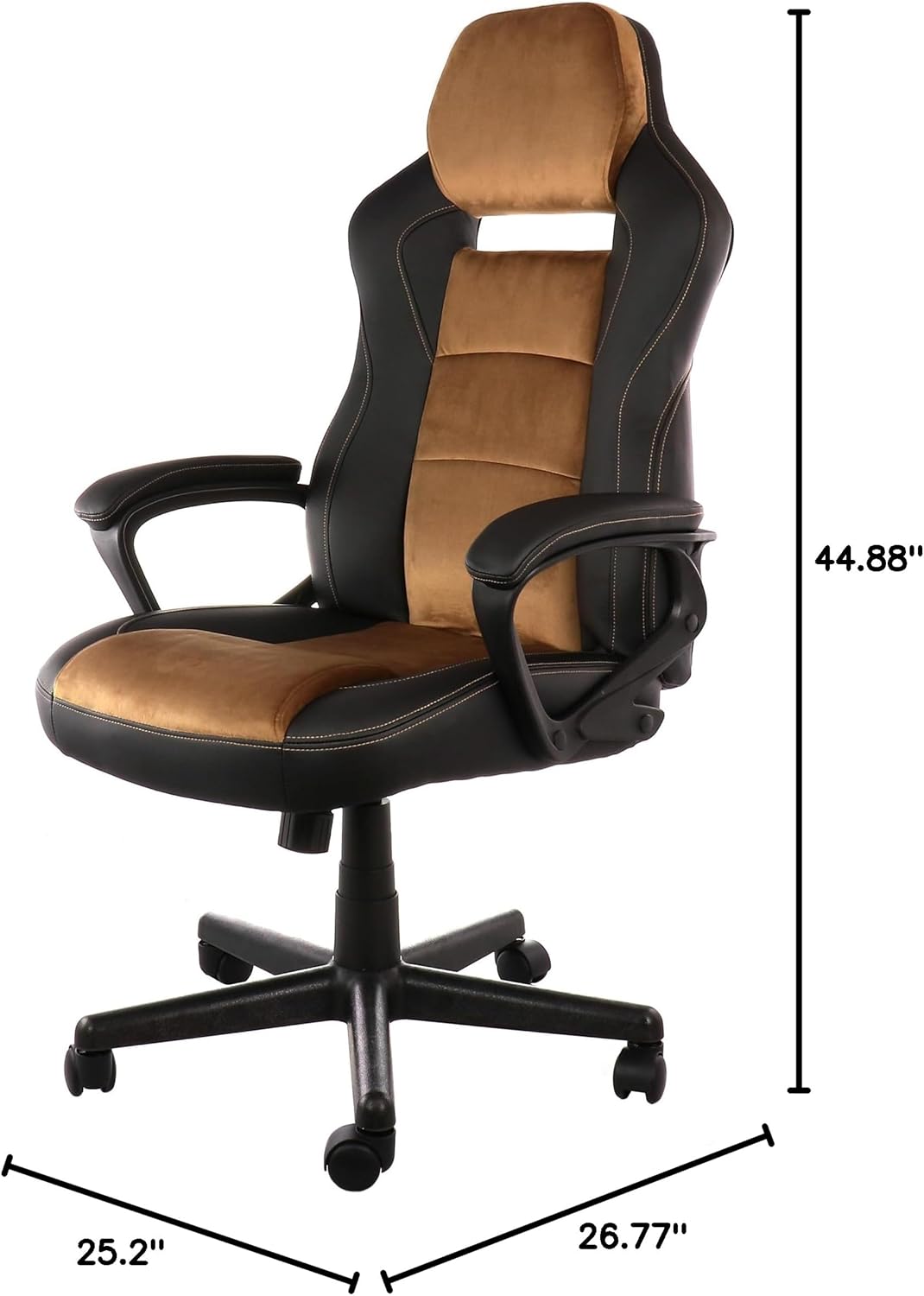 Elama Adjustable Swivel Base Office/Gaming Chair (Brown)