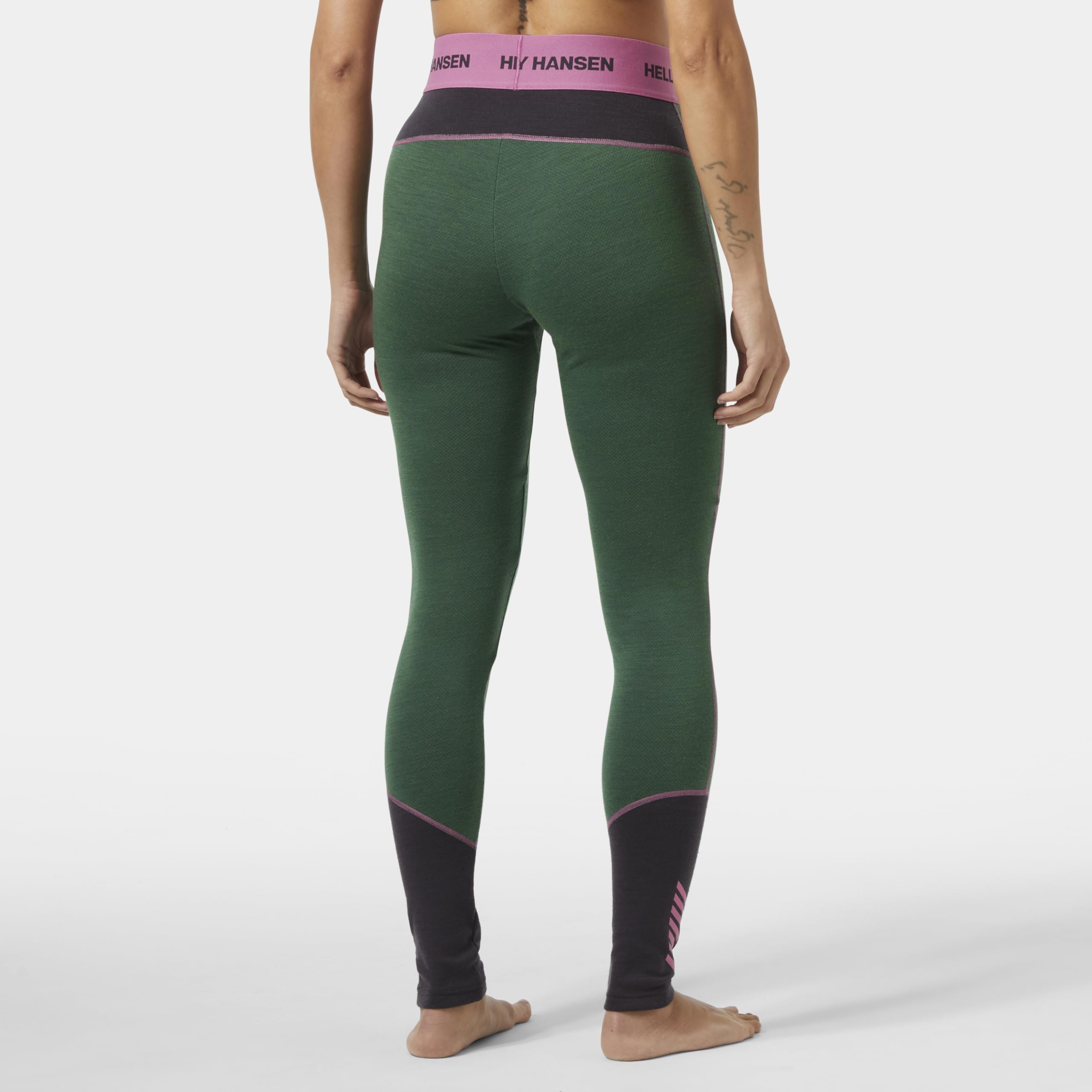 Helly-Hansen LIFA - Pantaloni da donna in lana merino, con strato di base per taglie forti, caldi, traspiranti, comodi