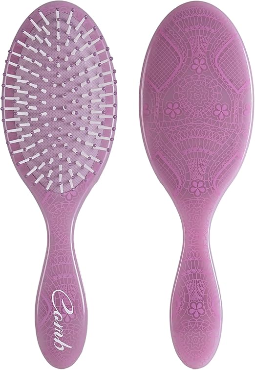 Spazzola Districante per Capelli, Spazzola Scioglinodi per Donna, spazzola pneumatica antigrovigli per Styling a Capelli Lunghi, Fini, Ricci o Lisci, Mossi, Unisex, Viola
