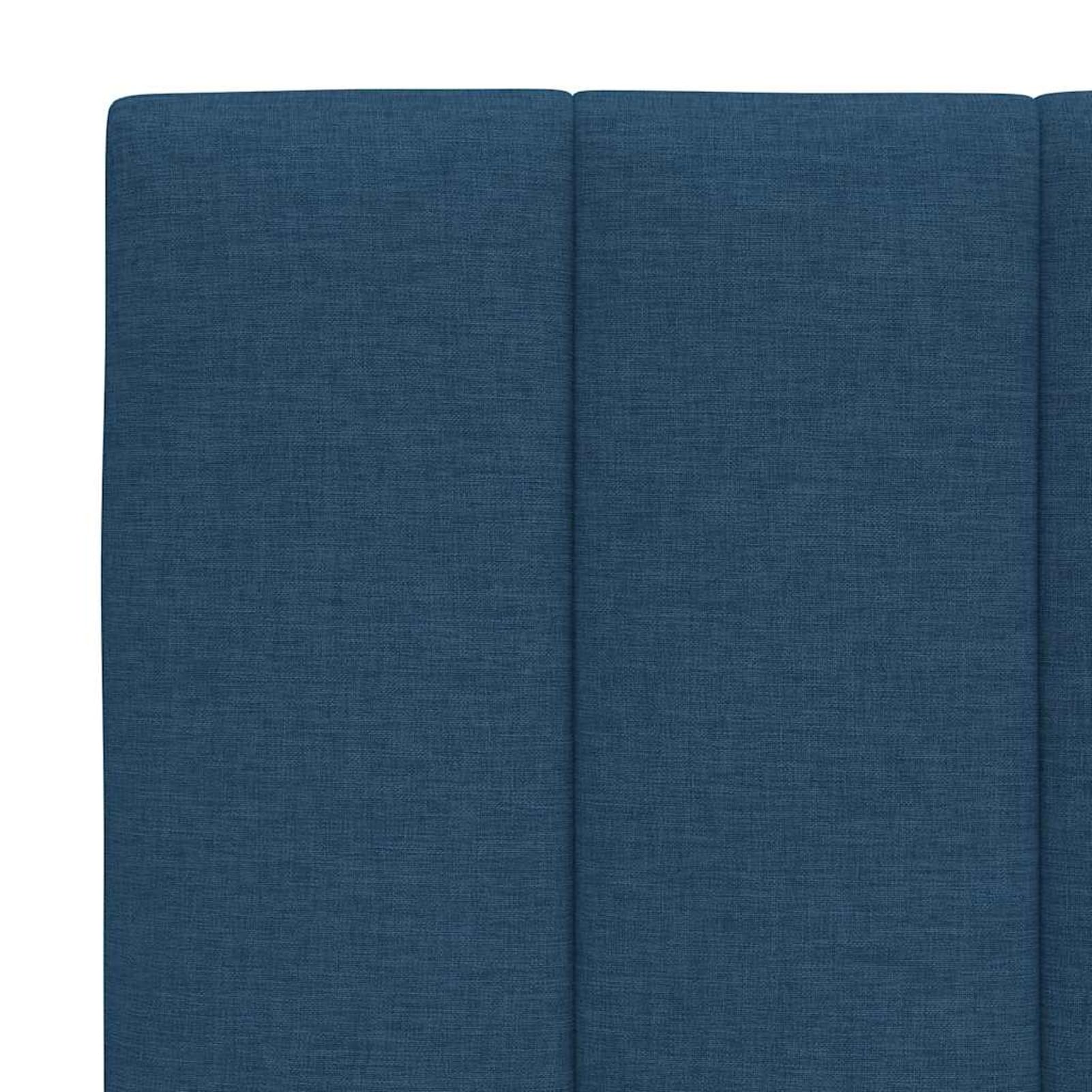 vidaXL Cabecero de Cama Acolchado Hanko Tela Azul 90 cm