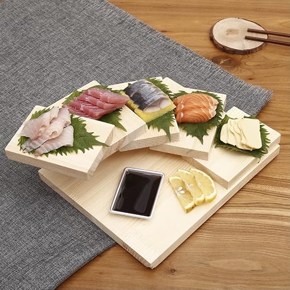 Amazon Co Jp 訳あり 木製 ５段 階段盛器 立体盛込 お寿司 お刺身 お肉 焼肉 食品 階段型盛り付けプレート おしゃれ盛り付け 飲食店 お皿 桶 オシャレ 業務用 インスタ映え オシャレ 長方形５ ホーム キッチン