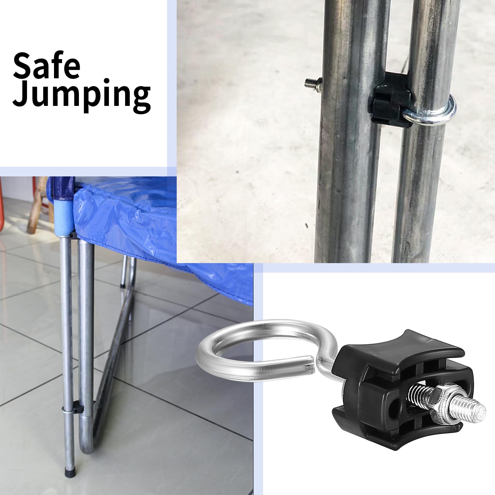 SHACHENH 12 pz. Kit di Viti per Trampolino, Ricambi per Trampolino, Viti per Trampolino, Accessori per Trampolino, Viti per Fissaggio Trampolino per Trampolini Grandi e Piccoli