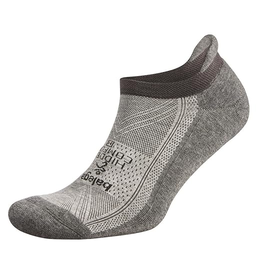 Balega Hidden Comfort Performance No Show Athletic Running Socks for Men and Women (1 Pair), Mid Grey/Carbon, Large