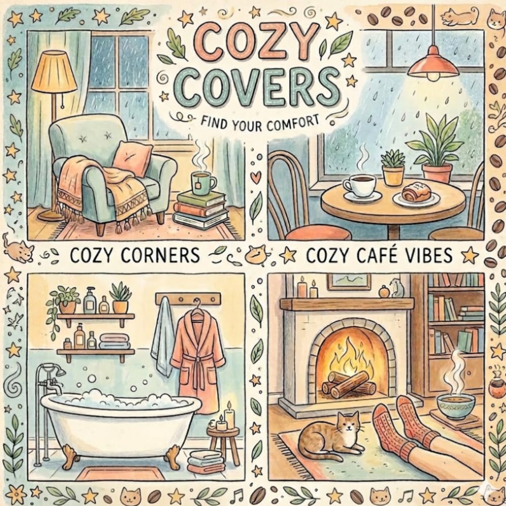 Relax & Unwind Coloring Book Cozy Cafés, Hygge Homes, Reading Nooks & Self-Care Moments for Kids and Adults: Cozy Comforts, Café Vibes, Hygge Homes & Relaxing Self-Care Scenes for Kids, Teens & Adults