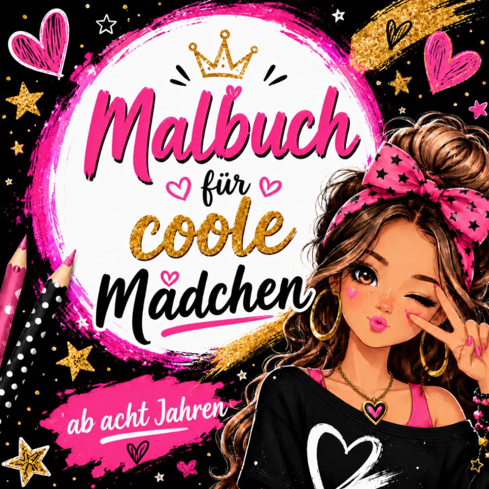 Malbuch für coole Mädchen