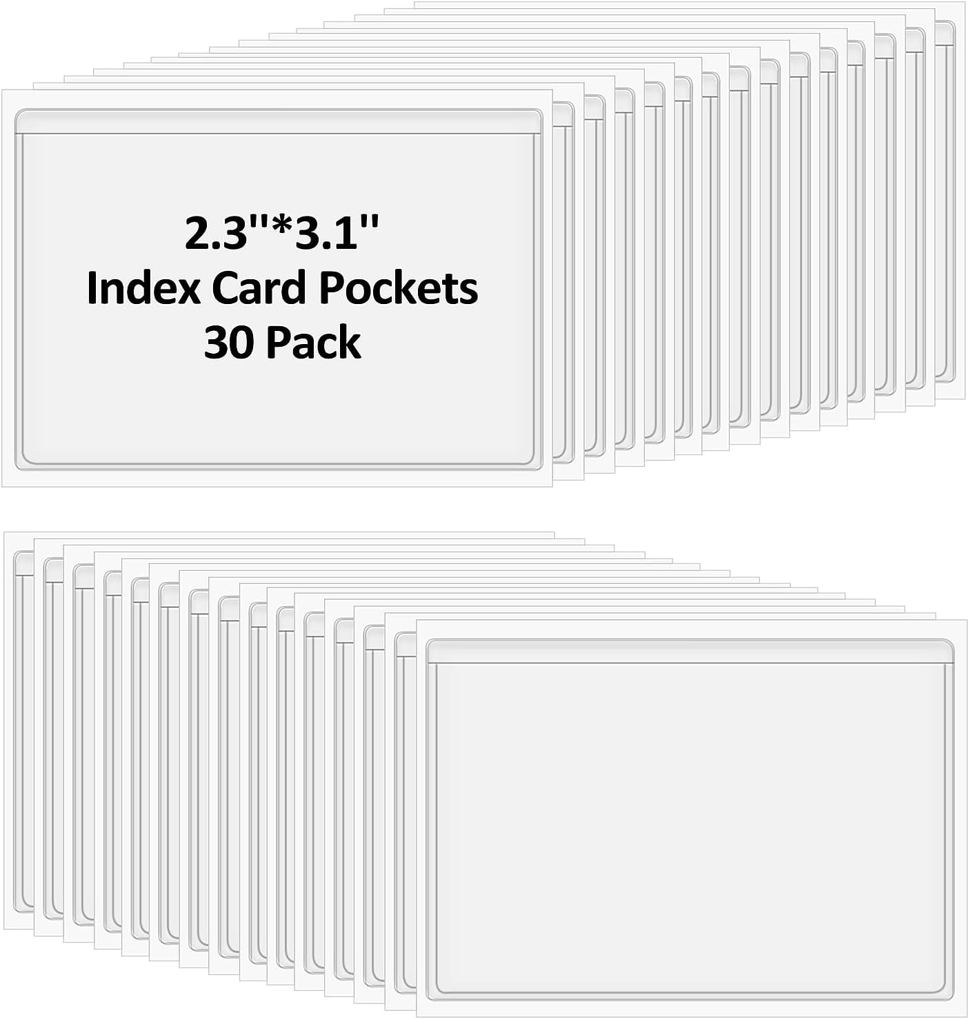 30 Pcs SelfAdhesive Index Card Holders Business Card