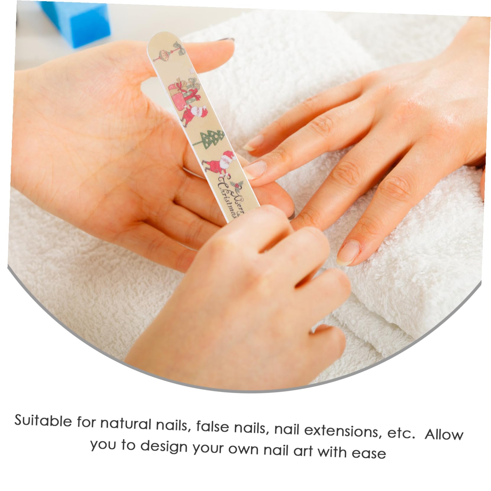 24 Stück Teiliges Weihnachts-nagelfeilen Eva-schutzhülle Professionelle Handnagelfeilen zum Formen Schleifen und Polieren für Maniküre und Pediküre Diy-nagelpflege für Damen und