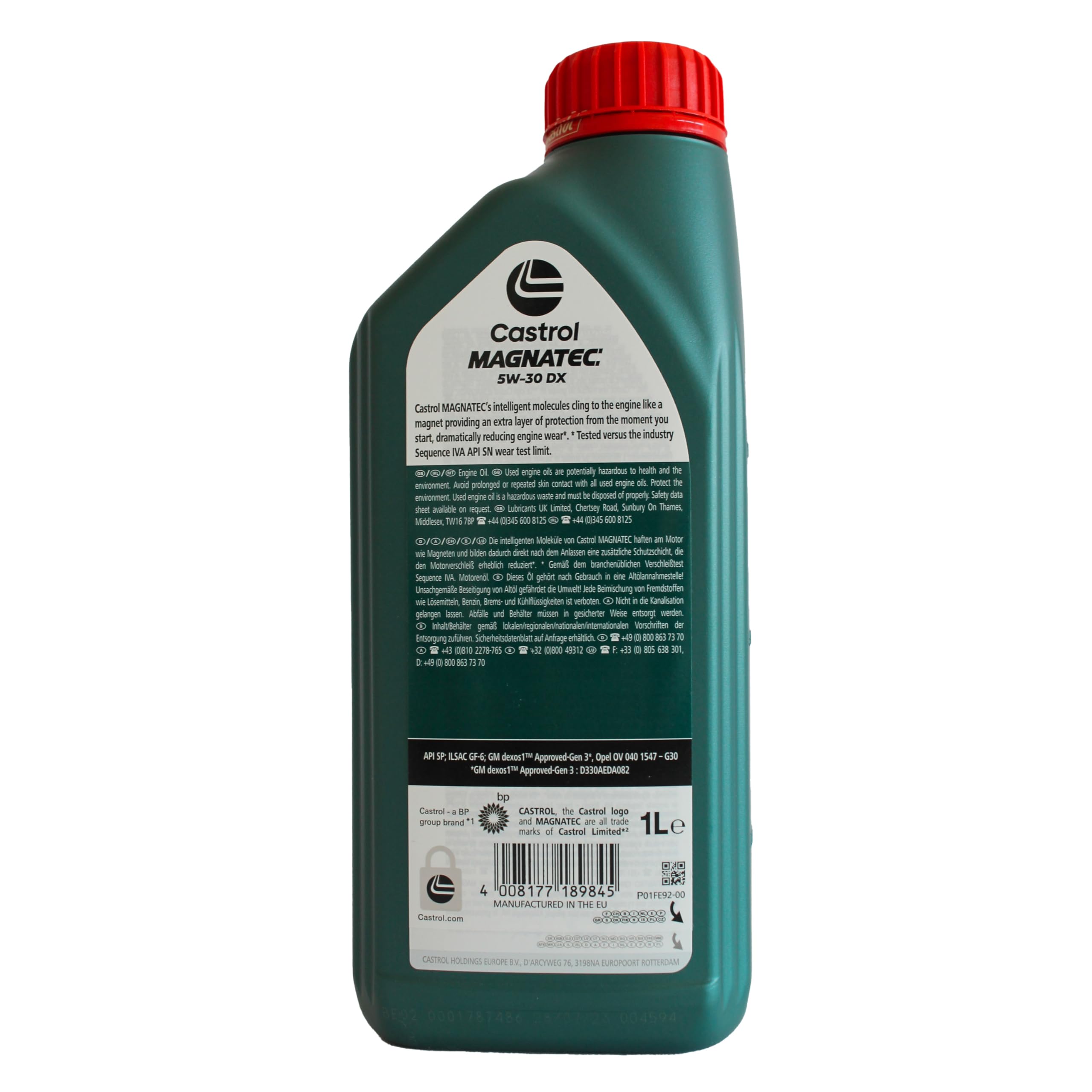 Olio Motore Castrol Magnatec DX 5W-30 Per Auto Benzina, Protezione Superiore