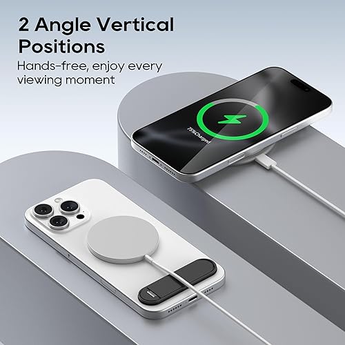 Miniatura 6 de Paquete de 2 soportes para teléfono, soporte vertical horizontal y ajustable de 2 ángulos, soporte plegable para teléfono compatible con iPhone,