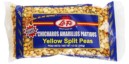 Miniatura 1 de La Fe - Guisantes secos amarillos divididos de 12 onzas (1 paquete) Chicharos Amarillos Partidos