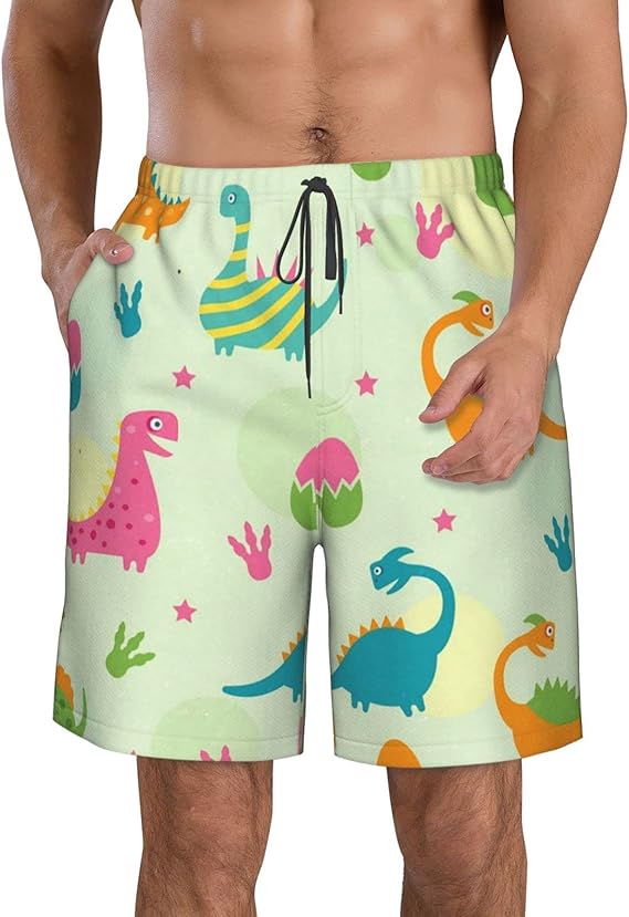 Amazon Co Jp サーフパンツ メンズ 水着 ビーチショーツ 恐竜 多彩 海パン 通気速乾 おしゃれ ゴムウェスト ボードショーツ 海水パンツ ポケット付き 普段着 ビーチ 旅行 夏 水陸両用 ファッション