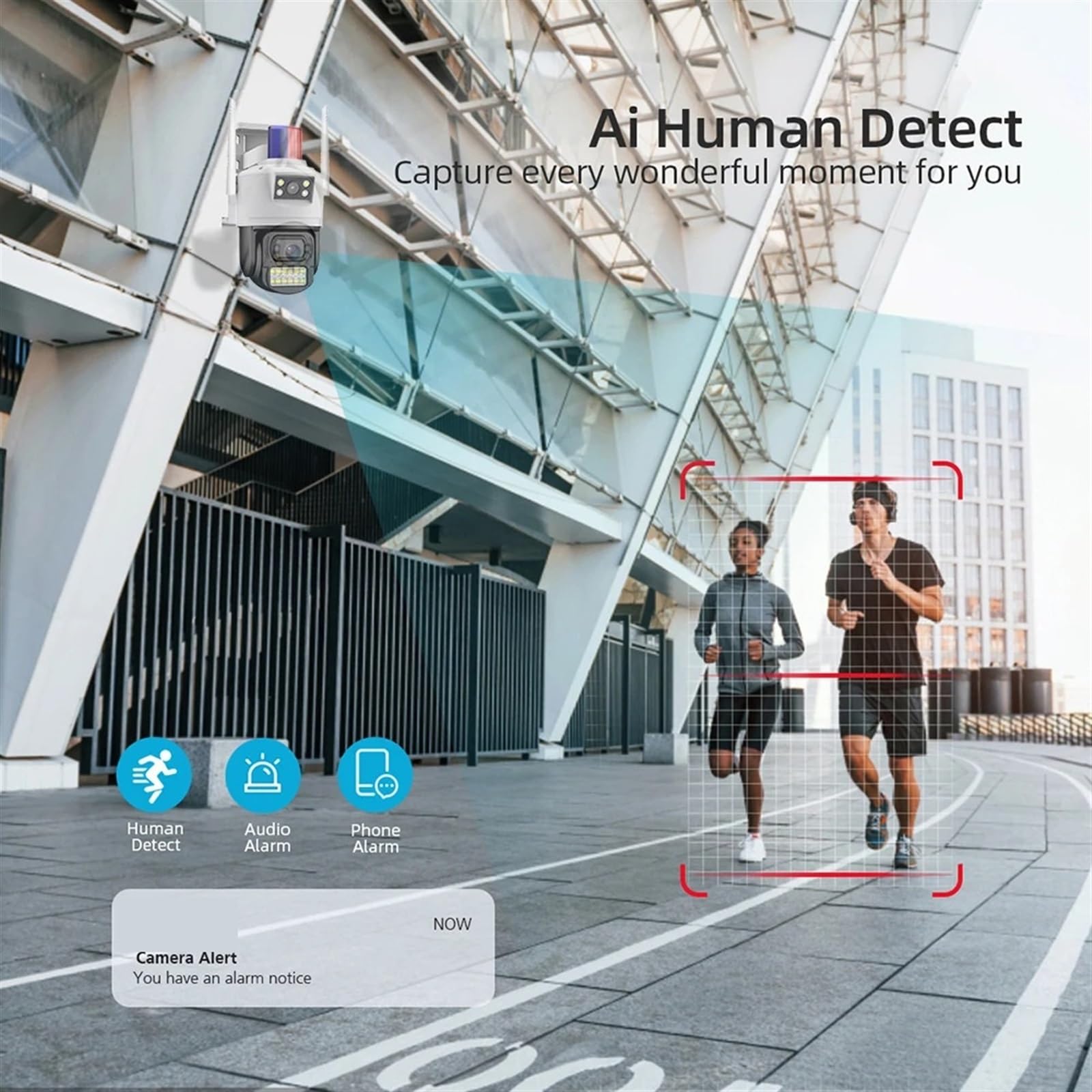 Kamera IP 4G SIM 8MP z dwoma obiektywami Inteligentny dom Bezprzewodowa kamera Wodoodporny alarm Automatyczne śledzenie Noktowizor Ochrona bezpieczeństwa Wykrywanie ruchu(4MP 4G Camera)