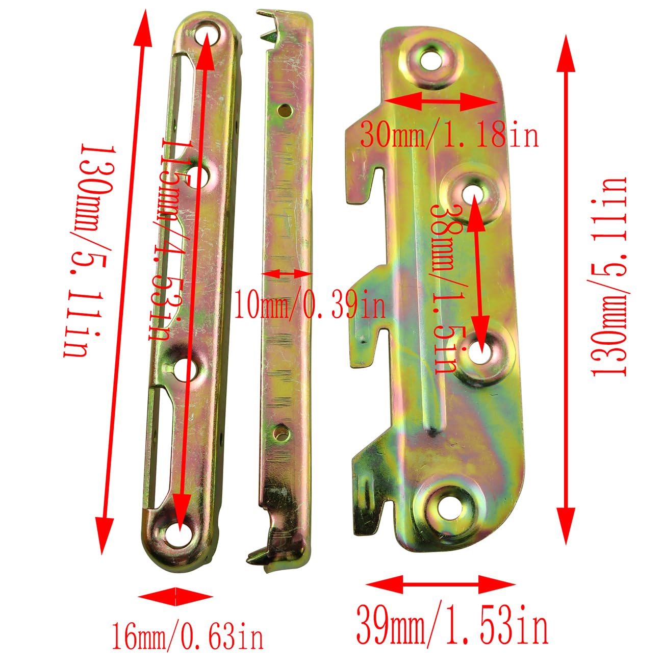 LQ Industrial 4PCS Heavy Duty Wooden Bed Rail Accessory Rust Resistant Hardware Bed Rail Bracket Suitable for Bed Frame Bed Rail Headboard and Footboard Repair