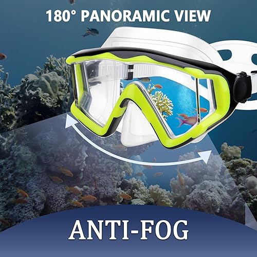 Miniatura 4 de AQUA A DIVE SPORTS Máscara de buceo antivaho para natación, máscara de esnórquel adecuada para adultos, buceo, natación, esnórquel, gafas