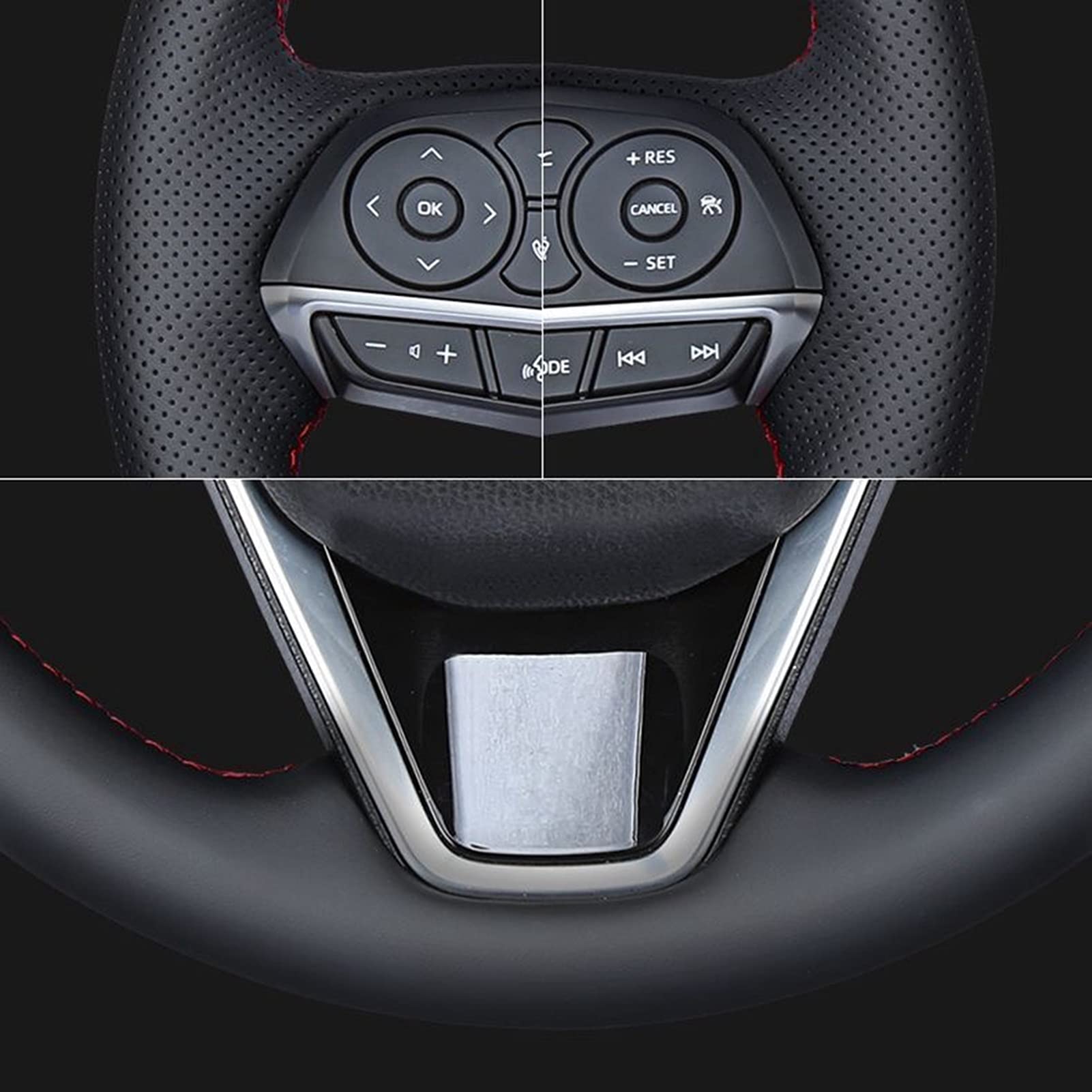 Auto Stuurhoes Braid Leather Braid Op Het Roer Vle