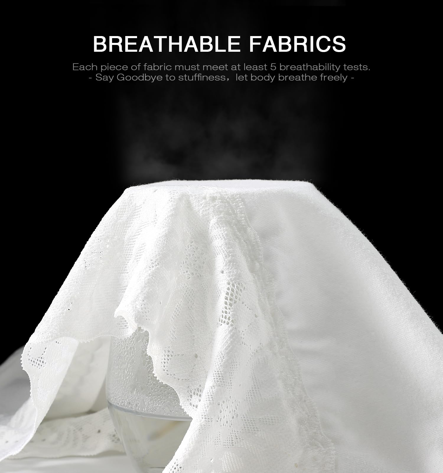 Wealurre Bragas Mujer Algodon y Encaje Braguitas Cintura Media Suaves y Cómodas Ropa Interior Pack de 5