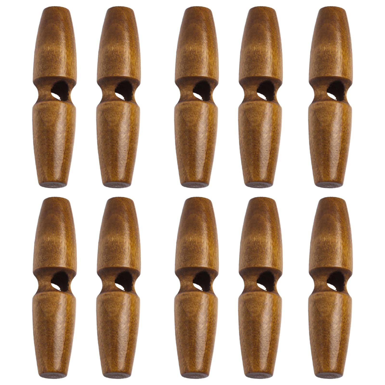 Buxuaaaa 10Pcs Wooden Craft Buttons Single Hole Button Fasteners Sewing Accessories for Coat Clothing Garment Sewing Decoration Wooden Button Single Hole Natural Horn