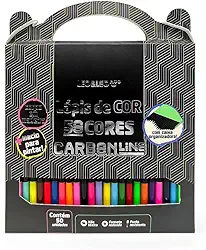 LÁPIS DE COR CARBON LINE 50 CORES REDONDO LEO&LEO