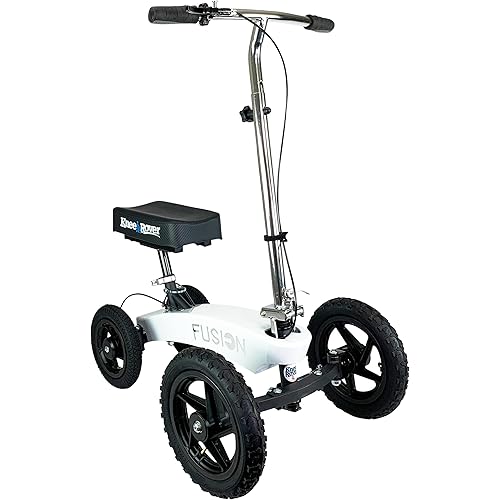 KneeRover All Terrain Fusion Patented Knee Scooter with 4 Wheel Steering - Knee Walker for Adults for Foot Surgery, Broken Ankle, Foot Injuries - Heavy Duty Knee Rover Scooter for Broken Foot