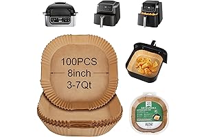 Air Fryer Disposable Paper Liner - Pre-Cut, Non-Stick, Heat-Resistant Parchment for Ninja Foodi Grills