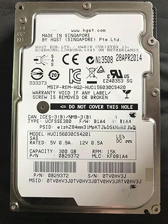 RKEBK for 300GB SAS 12Gb 2.5 15000 to 128MB 512E HUC156030CS4201